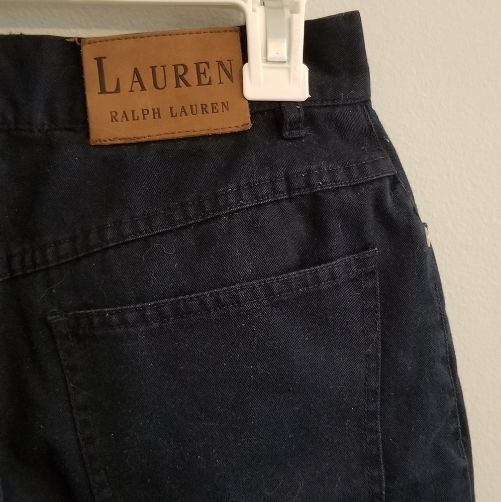 Vintage Ralph Lauren Wide Leg Dark Blue Flare Jeans Women’s